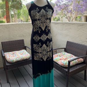 Vocal Fleur-de-lis Tie Dyed Maxi Dress (S)